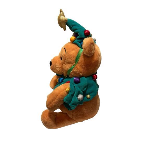 The Disney Store Winnie The Pooh Christmas Tree Holiday Stuffed Plush Doll 14” - Picture 2 of 9